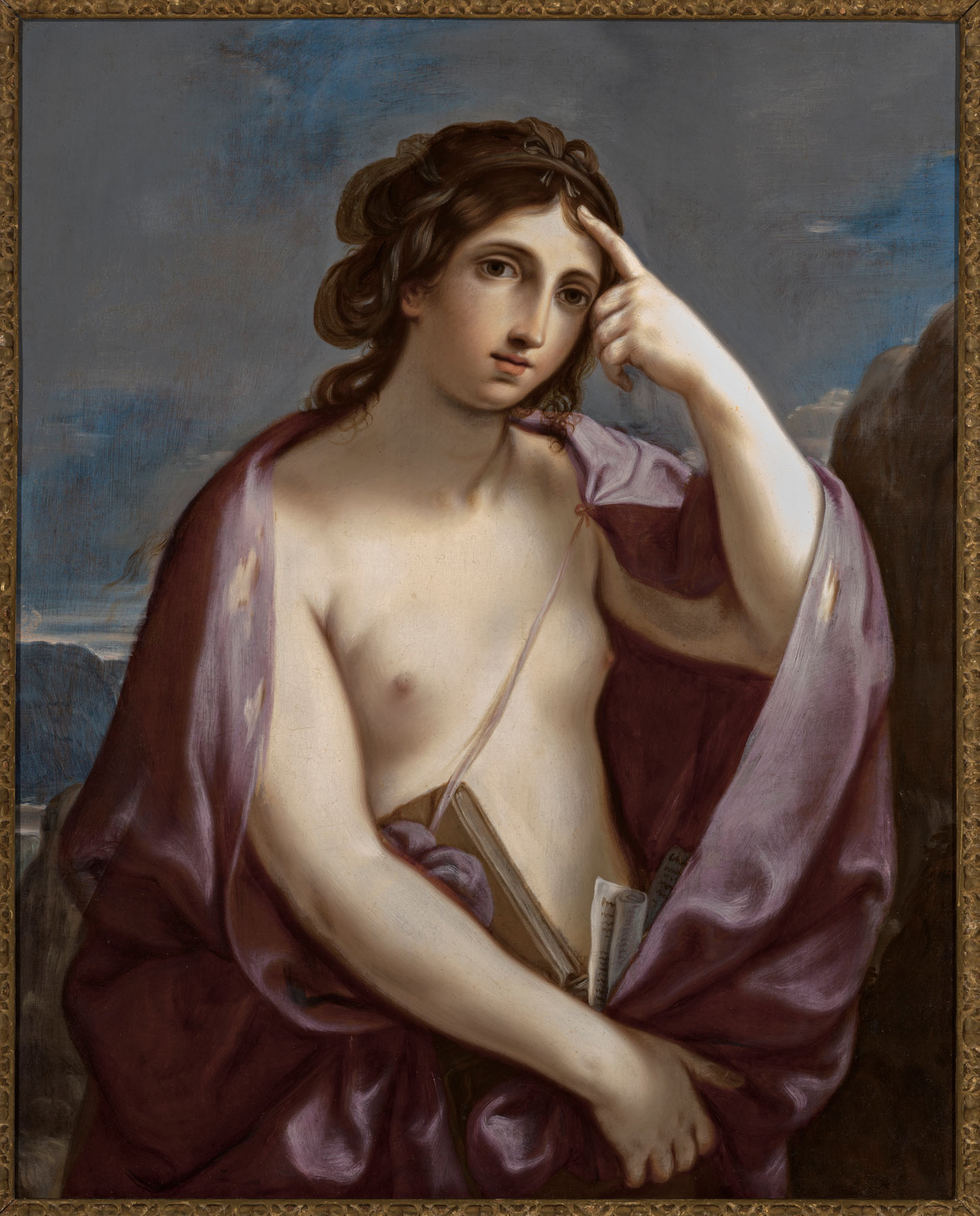 Elisabetta Sirani, Figura allegorica della Filosofia (olio su tela, 93 x 74,8 cm; San Martino in Soverzano, Collezione Michelangelo Poletti) 
