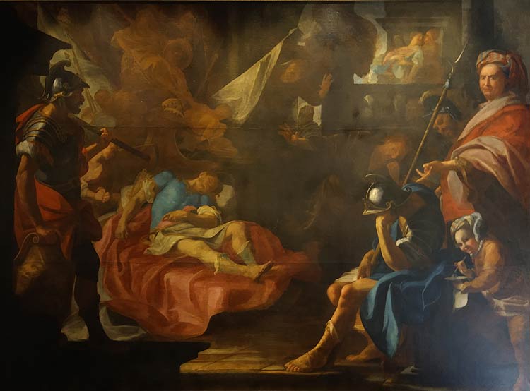 Domenico Parodi, Morte di Germanico (1730-1740 circa; olio su tela, 228 x 306 cm; Collezione privata)