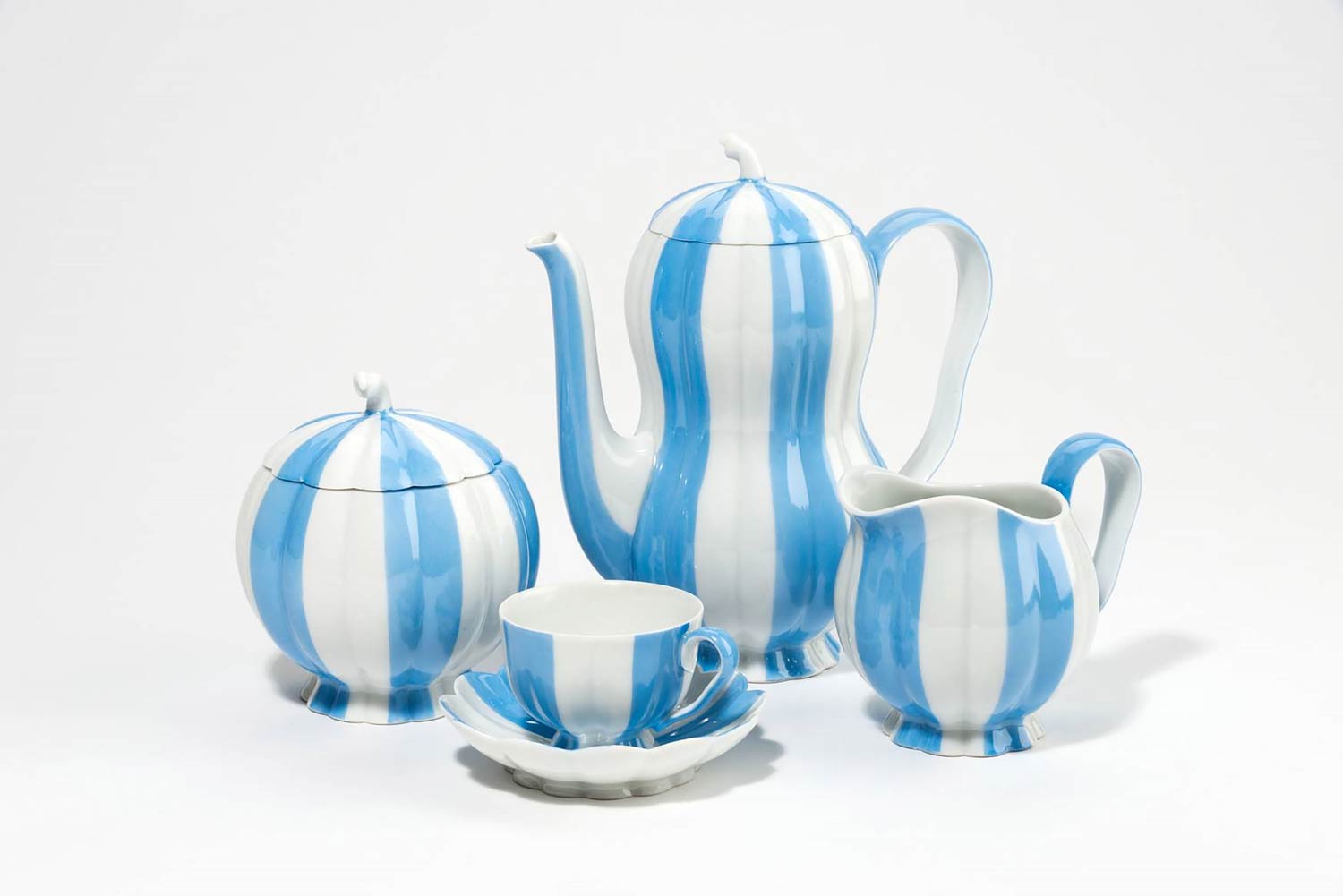 Josef Hoffmann, Melon porcelain set for the Augarten porcelain industry (1931) 