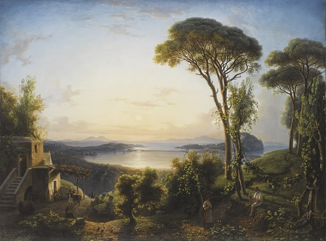 Gabriele Smargiassi, The Golf of Pozzuoli da Baia (1841; Oil on canvas, 96.8 x 129.5 cm; Private collection)