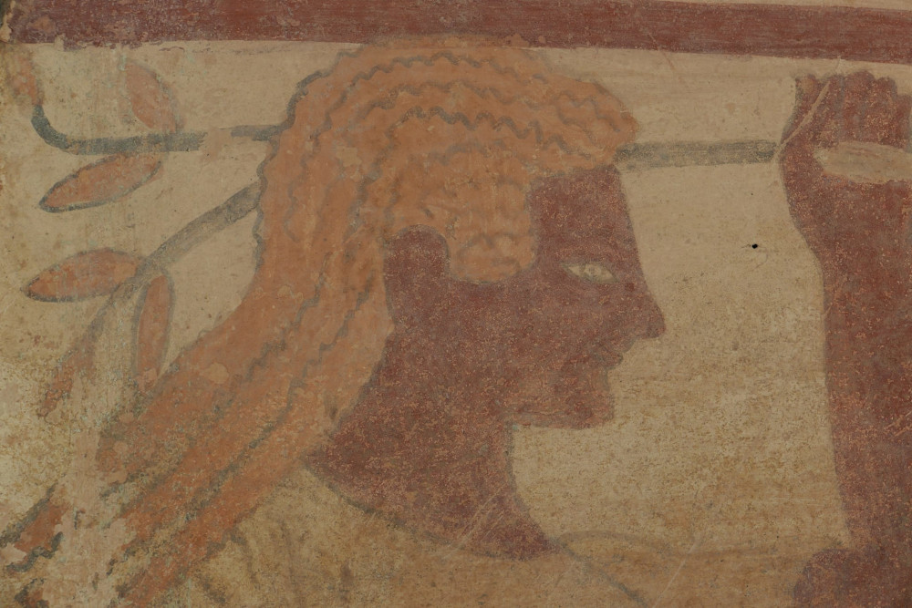 Four unpublished painted Etruscan slabs recovered in Cerveteri on public display 