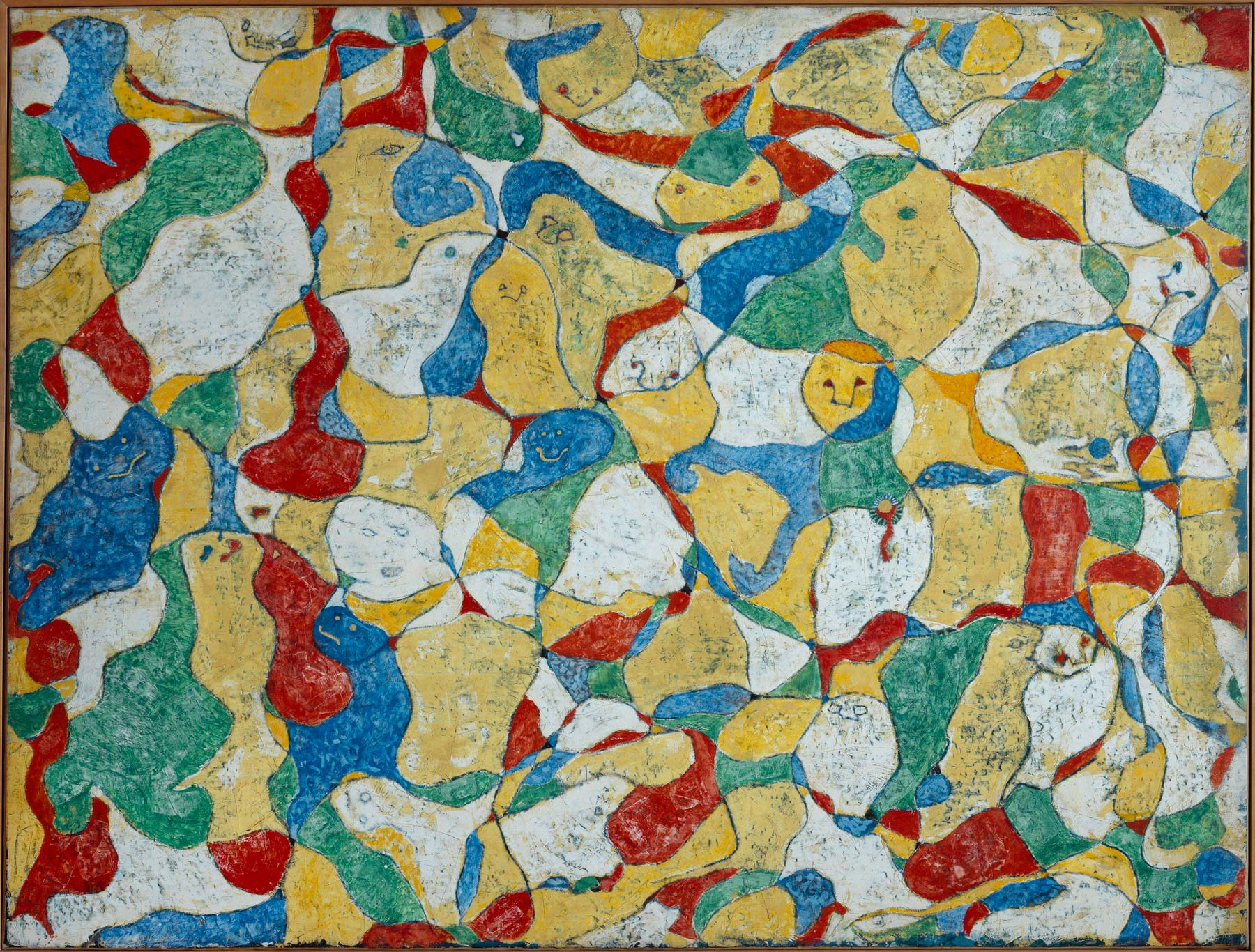 Max Ernst, La festa a Seillans (1964; olio su tela, 130 x 170 cm; Parigi, Centre Pompidou, Musée national d’art moderne/Centre de création industrielle)
