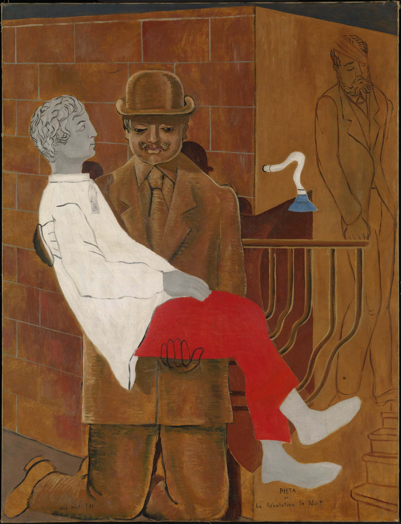 Max Ernst, Pietà o La rivoluzione la notte (1923; Olio su tela, 116,2 x 88,9 cm; Londra, Tate)
