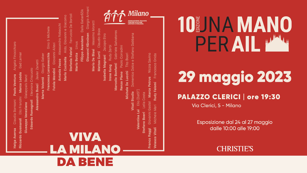 A Milano la decima edizione dell'asta di raccolta fondi Una Mano per AIL 